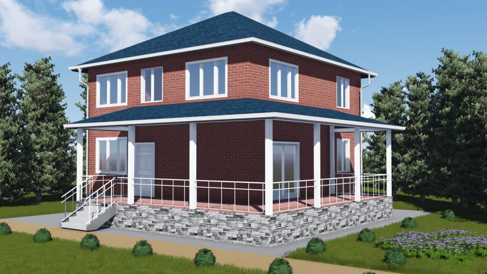Началось строительство дома в Истринском районе сп Ермолинское , по проекту Дурниха 9х9 м 162 м2