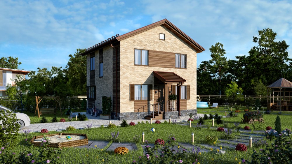 Началось строительство дома в Чеховском районе д. Поповка по проекту "Фенино" 8,1х8,1 м 131 м2