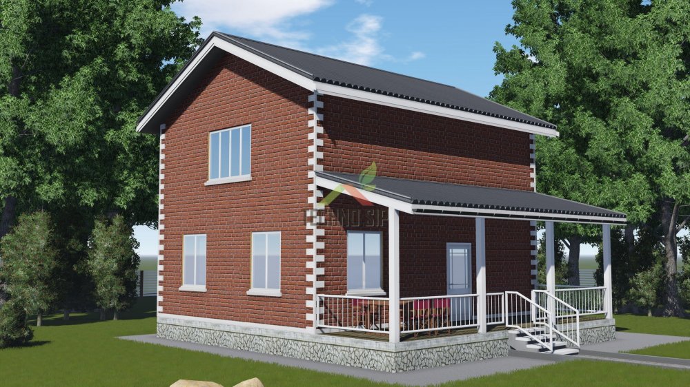 Началось строительство дома в Раменском районе д. Овчинкино. по проекту "Овчинкино-37"  7х9 м + терраса 2,5х9 м  126 м2