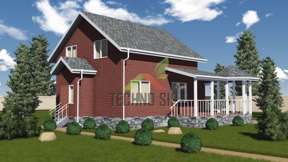Началось строительство дома в Ногинском районе АПХ "Кудиново" по проекту МарВик 135 м2 11х8 м