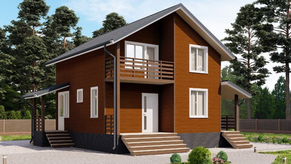 Строительство двухэтажного дома для постоянного проживания из СИП панелей по проекту «Носовиха» в г. Балашиха, мкр. Салтыковка