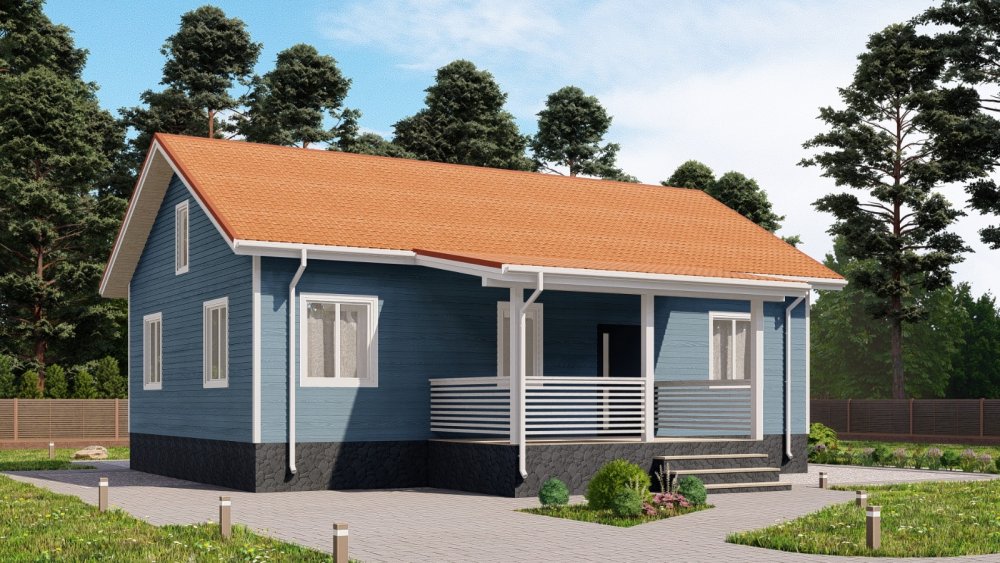 Строительство одноэтажного дома для постоянного проживания из СИП панелей по проекту «Буденовец» в д. Буденовец, Московская область