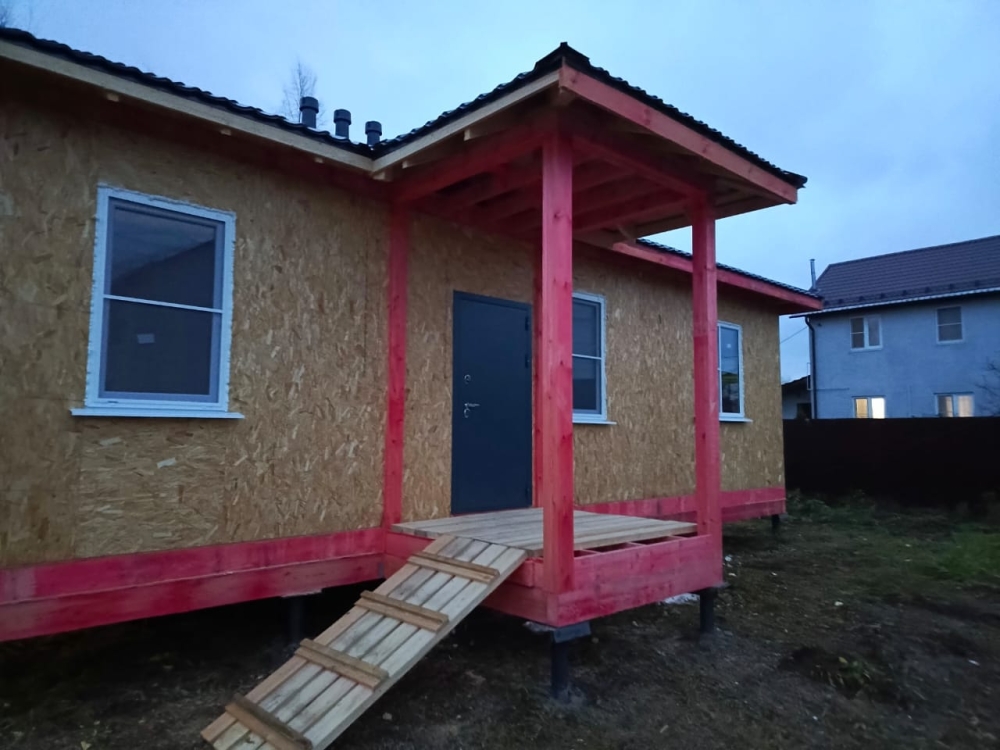 Строительство одноэтажного дома для постоянного проживания из СИП панелей по проекту «Возрождение», СНТ «Возрождение», Щелковский г.о.