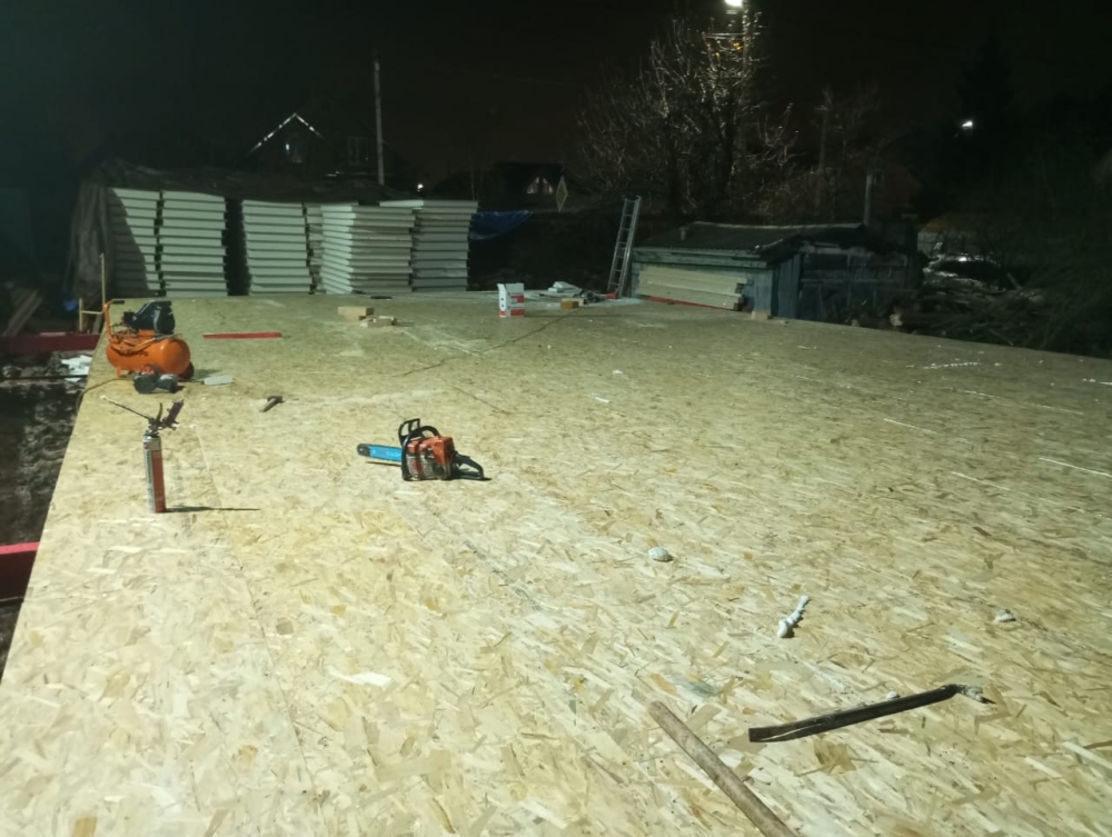 Строительство одноэтажного дома для постоянного проживания из СИП панелей по проекту «Грачевы», с. Шишкино, Домодедовский г.о.