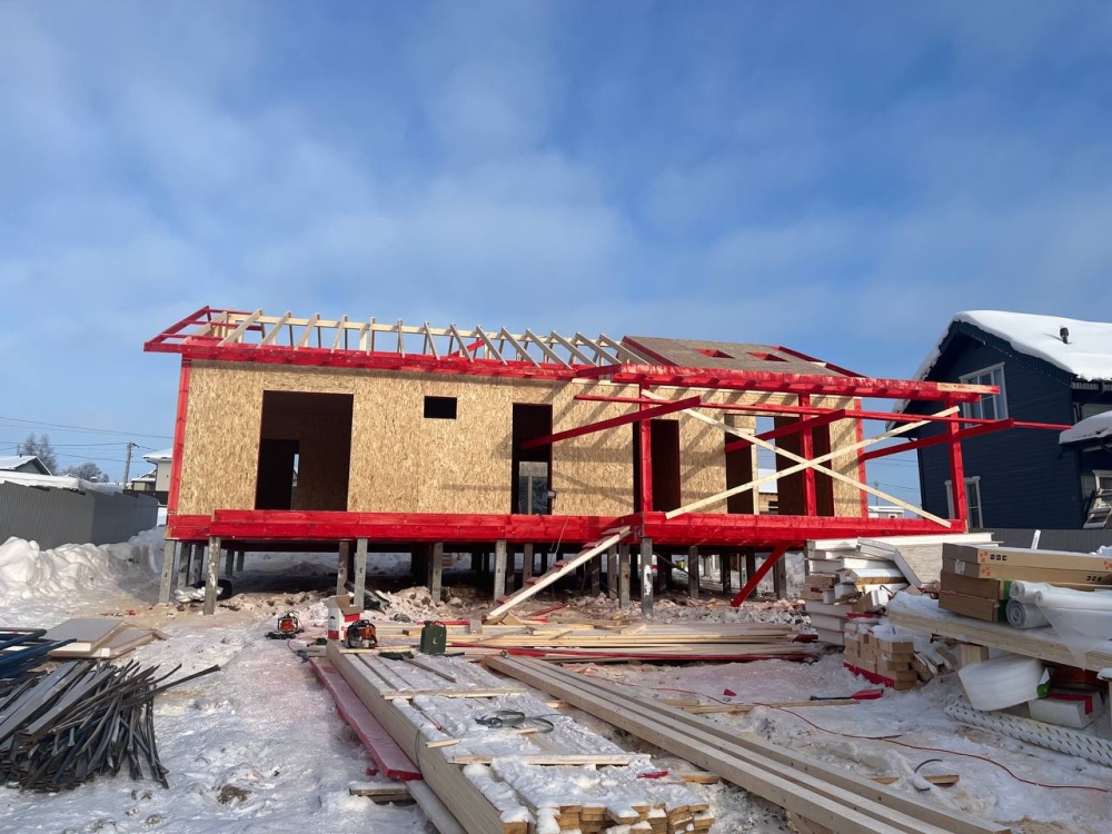 Строительство одноэтажного дома для постоянного проживания из СИП панелей по проекту «Маньково», д. Маньково, Сергиево-Посадский г.о.