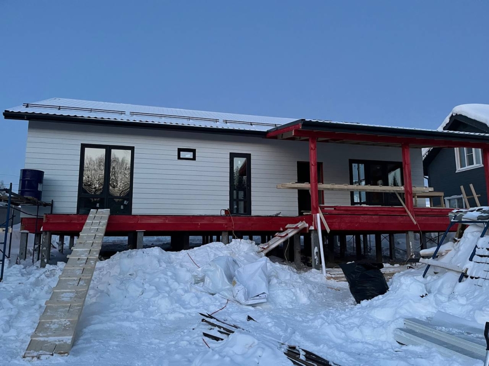 Строительство одноэтажного дома для постоянного проживания из СИП панелей по проекту «Маньково», д. Маньково, Сергиево-Посадский г.о.