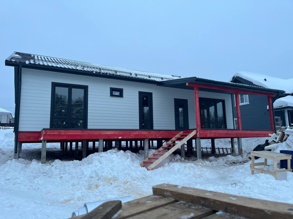 Строительство одноэтажного дома для постоянного проживания из СИП панелей по проекту «Маньково», д. Маньково, Сергиево-Посадский г.о.