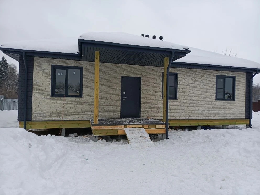 Строительство одноэтажного дома для постоянного проживания из СИП панелей по проекту «Сильвер-3», д. Мамонтово, Ногинский г.о.