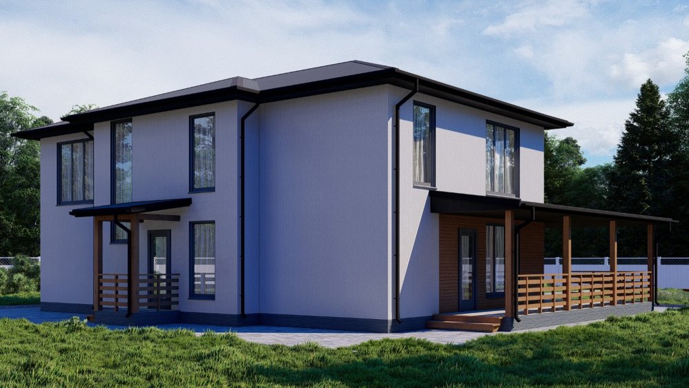 Сип дома с панорамными окнами