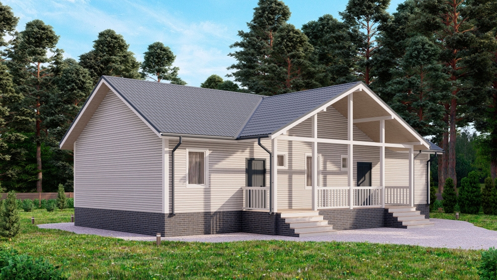 Внешняя отделка дома из сип панелей